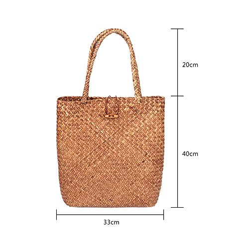 Tejida a mano gran ratán flor cesta bolsa bolso de compras bolsa de paja trenzado bohemio playa bolsa moda hogar almacenamiento bolsa organizador vacaciones viajes para mujeres