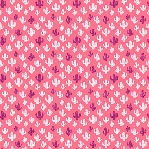 Tejido Loneta Estampada. Modelo ALMERIA (Rojo, 0,50m x 2,80m)