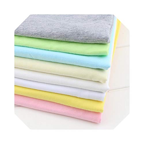 Tela decorativa artesanal | Tejido de punto de algodón elástico de 50 * 160 cm para coser bricolaje Ropa de algodón para bebés que hace tela por medio metro-Rojo-