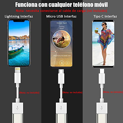 Teléfono a HDMI Cable, DIWUER Versión Mejorada 1080P Adaptador AV Digital Cable, Adaptador MHL a HDMI para iPhone Android iPad a TV/Projector/Monitor
