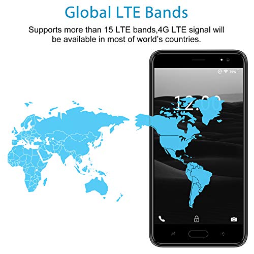 Telefonos Moviles Libres 4G, Smartphone Baratos de 16GB ROM 5.5’’Pulgadas Android 9.0 Quad Core 4800mAh Batería Moviles Libres Baratos Dual SIM Cámara 8MP Teléfono Móvil Face ID(Negro)