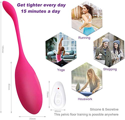 TELEGLO Bolas de Kegel para Mujeres 100% Bolas de Silicona de Primera Calidad Ben WA para Principiantes y avanzados, ejercitador de Kegel para tensar los Ejercicios del Suelo pélvico
