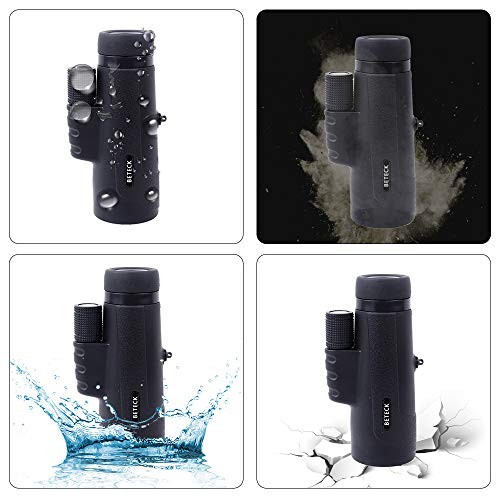 Telescopio Monocular 12 x 50, BETECK HD Zoom Óptico Telescopio Impermeable y a Prueba de Niebla para la observación de pájaros, Turismo, Caza, Acampada y Concierto (12X50)