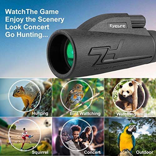 Telescopio Monocular, innislink 12x50 monocular HD Monoculares Telescopio BAK4 FMC Prisma con adaptador de teléfono y trípode, impermeable a Antivaho Para caza acampar observación aves juego de fútbol