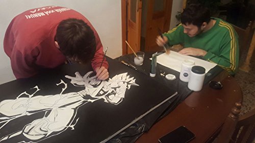 Témpera-Gouaché fotoluminiscente amarillo pálido con luz-verde en la oscuridad