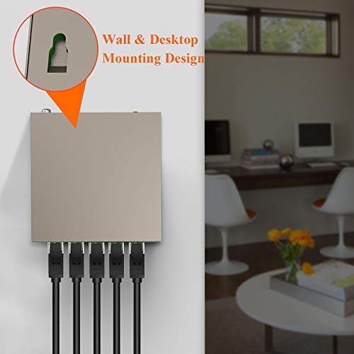 Tenda TEF1105P Ethernet PoE Switch 5-Port 10/100 Mbps, 4 Puertos PoE, no Configuración,Tipo Desktop