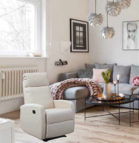 TENDENCIA UNICA Sillón de Relax Reclinable y Extensible Excellence. Full PU Anti-Cuarteo. Pared Cero. Económico y con Las Mejores Calidades (Beige)