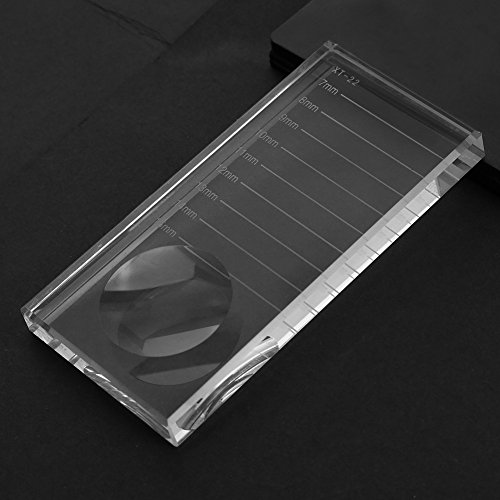 Tenedor del pegamento de la pestaña, tenedor de cristal seguro de las pestañas, transparente durable para el salón de belleza casero