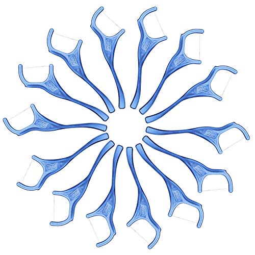 TePe Mini Flosser - Arco con hilo dental resistente/Limpieza bucal eficaz para espacios estrechos / 36 unidades/color azul
