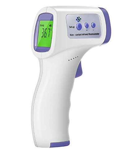 Termómetro de la frente, medidor de superficie por infrarrojos, sin contacto, digital instantáneo para bebés, adultos y medición de la superficie