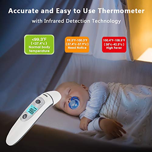 Termómetro de oído y frente por infrarrojos