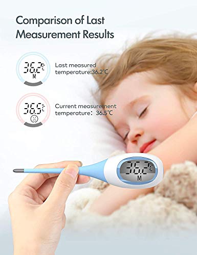 Termómetro digital CocoBear, termómetro para adultos, niños y bebés para medicina digital rectal y oral para la fiebre, rápido y preciso