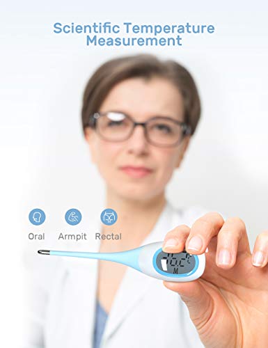 Termómetro digital CocoBear, termómetro para adultos, niños y bebés para medicina digital rectal y oral para la fiebre, rápido y preciso