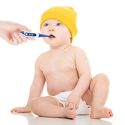 Termómetro digital Tediver con cabezal suave para la fiebre, para temperatura corporal oral, rectal y axila