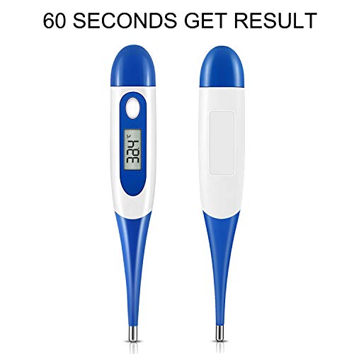 Termómetro digital Tediver con cabezal suave para la fiebre, para temperatura corporal oral, rectal y axila