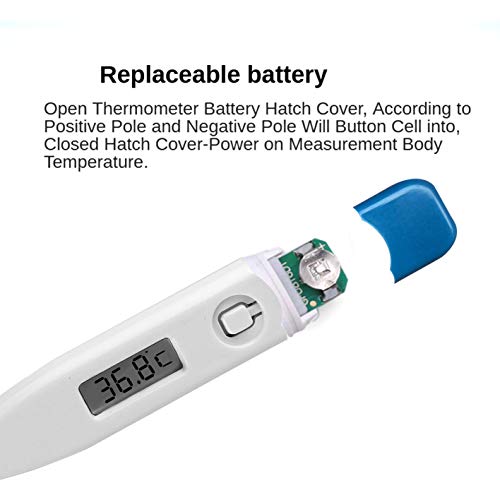 Termómetro electrónico, termómetro doméstico para las axilas orales, adecuado para bebés, niños y adultos, medición de temperatura precisa, rápida y segura