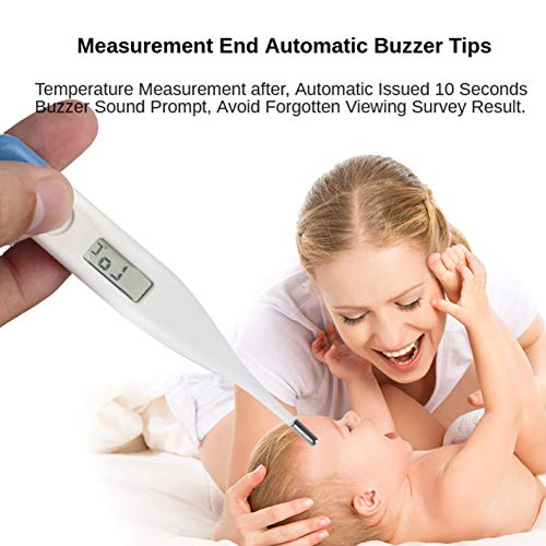 Termómetro electrónico, termómetro doméstico para las axilas orales, adecuado para bebés, niños y adultos, medición de temperatura precisa, rápida y segura