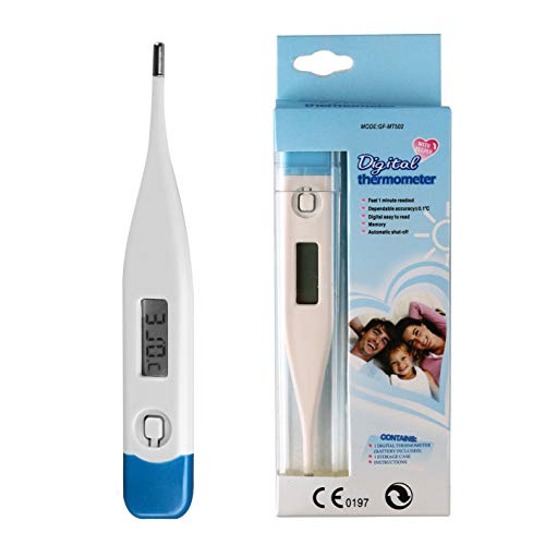 Termómetro electrónico, termómetro doméstico para las axilas orales, adecuado para bebés, niños y adultos, medición de temperatura precisa, rápida y segura