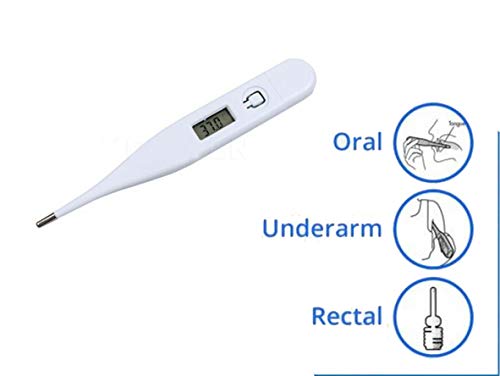 Termómetro electrónico, termómetro doméstico para las axilas orales, adecuado para bebés, niños y adultos, medición de temperatura precisa, rápida y segura.