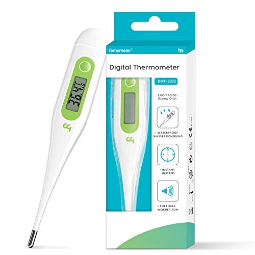Termómetro médico para adultos, termómetro para la fiebre, termómetro oral para la temperatura de la axila rectal para adultos y niños, rápido y preciso, conmutable C/F por Femometer