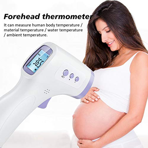 Termómetro médico para frente y oído para bebés, niños y adultos: pistola de termómetro digital infrarroja con indicador de fiebre