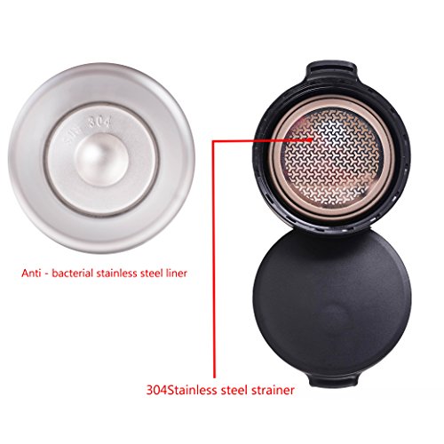 Termo,Termo de Café Matraz de Acero Inoxidable Aislado Diseño a Prueba de Fugas Para Bebidas Frías y Calientes Bebidas té Café Agua 380ML