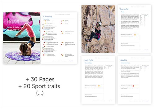 Test de ADN 24Genetics 6 en 1: 400 rasgos únicos acerca de Salud, Nutrigenética, Deporte, Cuidado de la Piel, Farmacogenética y Ancestros