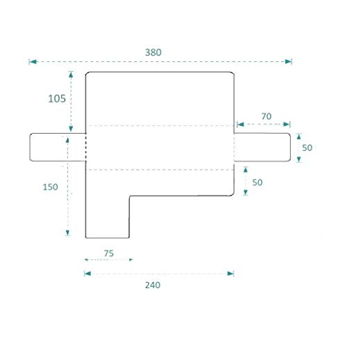Textilhome - Funda Cubre Sofá Chaise Longue Adele, Protector para Sofás Acolchado Brazo Izquierdo. Tamaño -240cm. Color Rojo (Visto DE Frente)