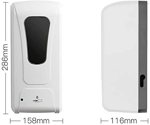 TGB 1200 ML Dispensador de Jabon Automatico con Sensor de Movimiento Inteligente Alta Capacidad Depóstito Anclaje de Pared Fácil Inalámbrico Pilas C