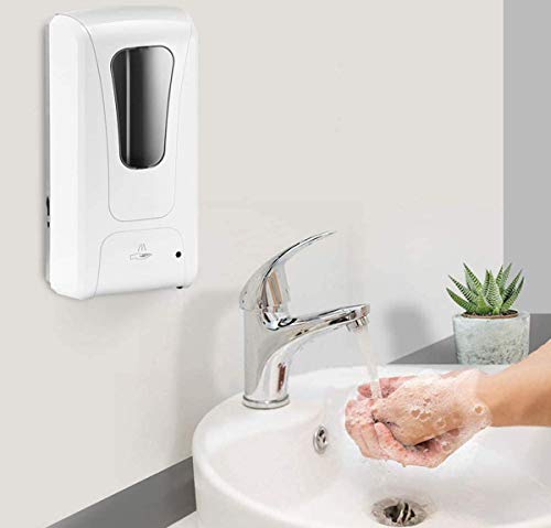 TGB 1200 ML Dispensador de Jabon Automatico con Sensor de Movimiento Inteligente Alta Capacidad Depóstito Anclaje de Pared Fácil Inalámbrico Pilas C