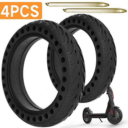 Th-some Xiaomi M365 Repuesto Neumático Rueda - Neumático Eléctrico de la Vespa 2 Pcs, Rueda Antideslizante Scooter Eléctrico Xiaomi M365 Neumático de 8,5 Pulgadas con 2 Palanca de llanta