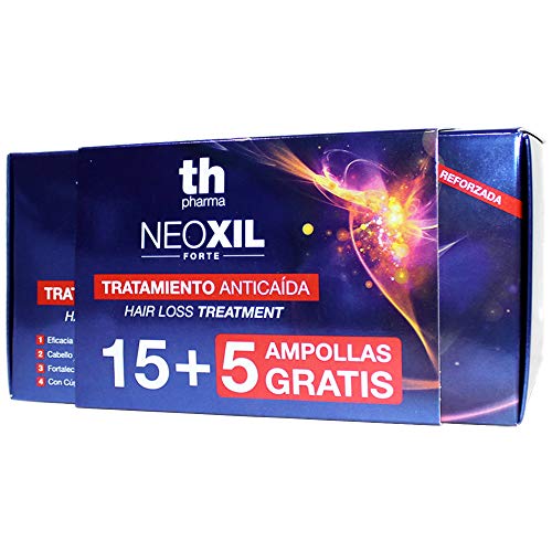 Thader Th Pharma - Tratamiento Capilar Anticaída Neoxil Forte Unisex Hiporalergénico Adaptado a Cuero Cabelludo Sensible, 20x10ml