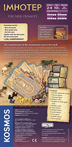 Thames & Kosmos 694067 Pack Imhotep: Una Nueva dinastía (expansión) | La construcción de los monumentos continúa. | Juego Familiar estratégico, 2-4 Jugadores | Edades 10+ |