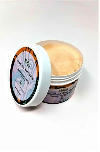 The Abiba Project SheaCoco Body Butter | Crema hidratante natural para cabello y piel con manteca de karité pura, manteca de cacao y aceite de coco para las manchas, arrugas, cicatrices, acné y eczema