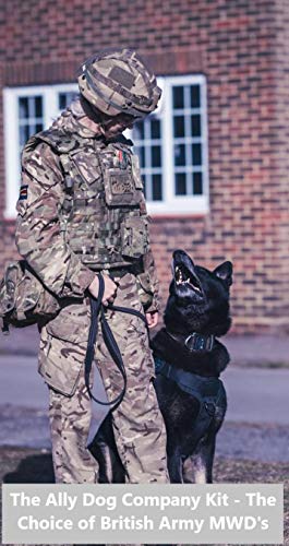 The Ally Dog Best arnés de perro de grado militar para perros que trabajan, correa fuerte I Cobra con hebilla, con secciones de velcro I ajustables, mango de control de retención I