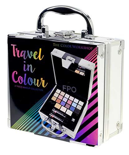 The Color Workshop TCW - Estuche de viaje para maquillaje, 27 piezas, color de viaje