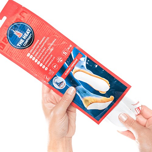 THE HEAT COMPANY Plantillas Calentadoras Adhesivas - 5 pares - EXTRA CÁLIDO - Calentadores Pies - 8 horas de pies calientes - calor instantáneo - activado por aire - puro natural - Tamaño SMALL: 36-40