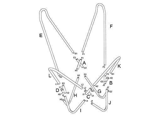 The Home Deco Factory – Sillón Mariposa, diseño étnico, Color Negro y Blanco, Metal, 74 x 79 x 101 cm