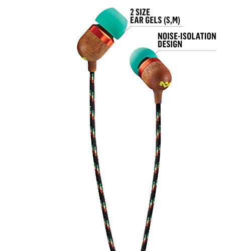The House Of Marley Smile Jamaica Dentro de oído Binaural Alámbrico Verde, Madera - Auriculares (Alámbrico, Dentro de oído, Binaural, Intraaural, Verde, Madera)