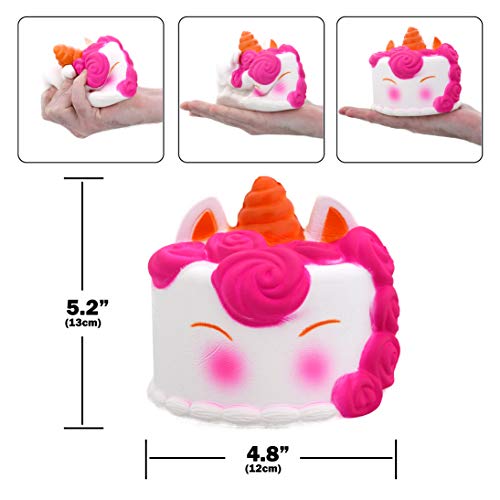 The Legendary Life Kids Squishies: Slow Rising Jumbo Kawaii Creamy Scent White Unicorn Mousse Cake Squishy Toy for Parties Stress ADHD Add Anxiety Autism Complimentary Magical Unicorn Children EBook
