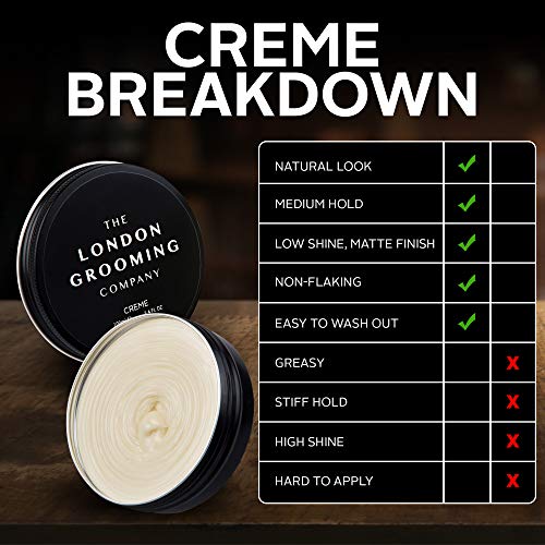 The London Grooming Company Crema para Hombres – Producto de Cabello Basado en Agua – 50 ml / 1,7 oz - Aroma de Madera de Laúd Árabe