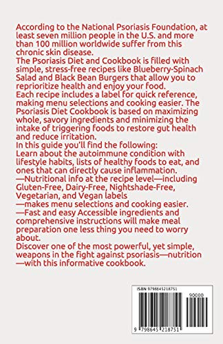 THE PSORIASIS DIET AND COOKBOOK: Dietary Guide For Preventing  and Healing Psoriasis : Includes Delicious Recipe ,Meal Plan and Cookbook