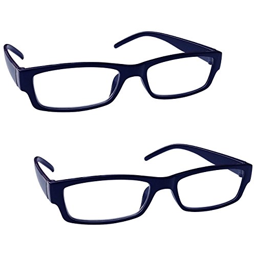 The Reading Glasses Company Gafas De Lectura Azul Negro Ligero Cómodo Lectores Valor Pack 2 Hombres Mujeres Rr32-3 +2,00 2 Unidades 58 g