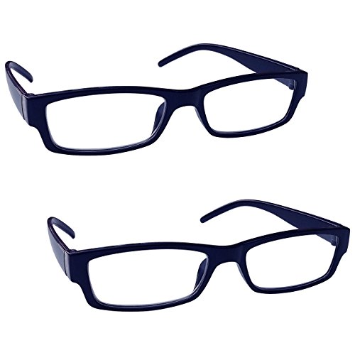 The Reading Glasses Company Gafas De Lectura Azul Negro Ligero Cómodo Lectores Valor Pack 2 Hombres Mujeres Rr32-3 +2,00 2 Unidades 58 g