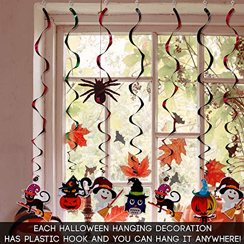 THE TWIDDLERS 36 Decoraciones Colgantes para Techo de Halloween - 6 Diseños Diferentes para Cielo Razo Casa Fiestas de Halloween- Decoración Festiva