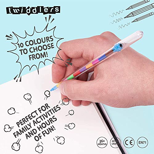 THE TWIDDLERS 36 lápices de Punta Intercambiable - 11 Colores Distintos - Ideales como Detalles de Fiesta, Rellenos para Bolsas de Fiesta, Cajas de sorpresas, etc.