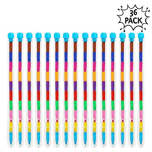 THE TWIDDLERS 36 lápices de Punta Intercambiable - 11 Colores Distintos - Ideales como Detalles de Fiesta, Rellenos para Bolsas de Fiesta, Cajas de sorpresas, etc.