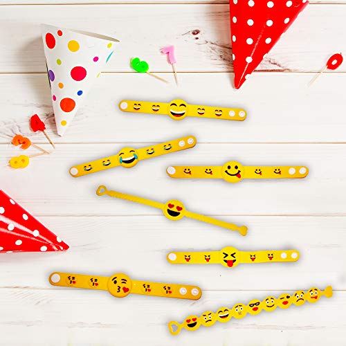 THE TWIDDLERS 36 Pulseras de Emojis | Pulsera niños Fiesta | Piñatas | Cumpleaños Juguetes Niños | Halloween Fiesta Piñata