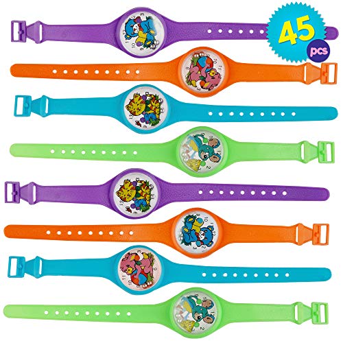 THE TWIDDLERS 45 Juguetes Reloj Pulseras Rompecabezas Laberinto Relojes para Niños - Rellenos De Juguete Detalles Regalos Cumpleaños Ninos Infantiles Favores La Piñata Y Media Color Surtido