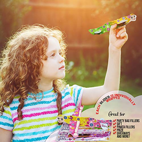 THE TWIDDLERS 48 Planeadores De Hada Volador | Aviones De Espuma para Favores De Fiesta, Juguete para Chicas Partido Bolsa Rellenos De Bolsa De Fiesta De Cumpleaños, Premios Clase, Halloween Fiesta